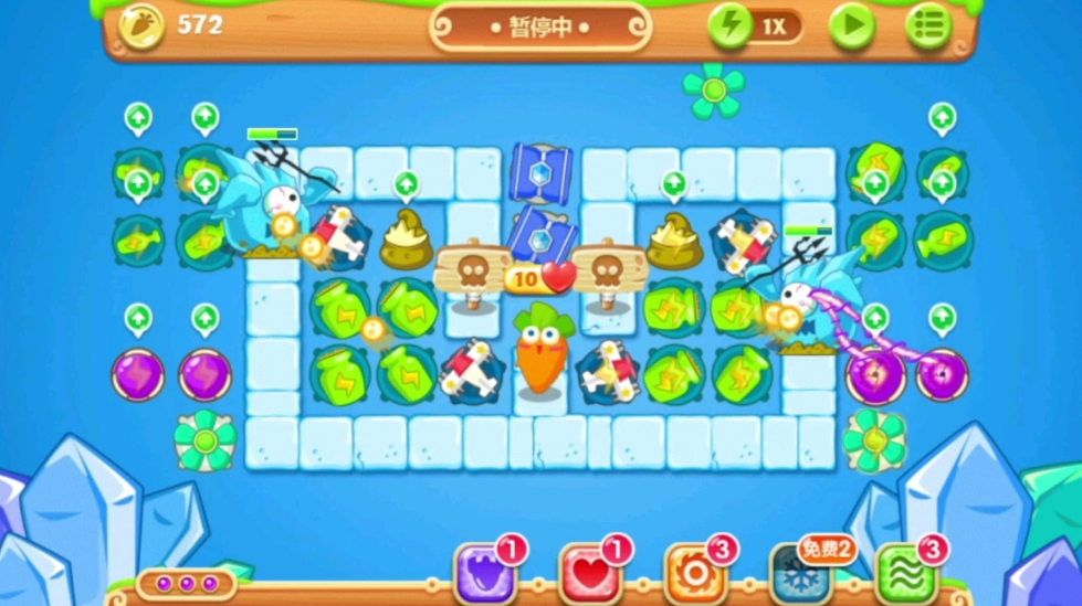 如何过关保卫萝卜2第49关金萝卜