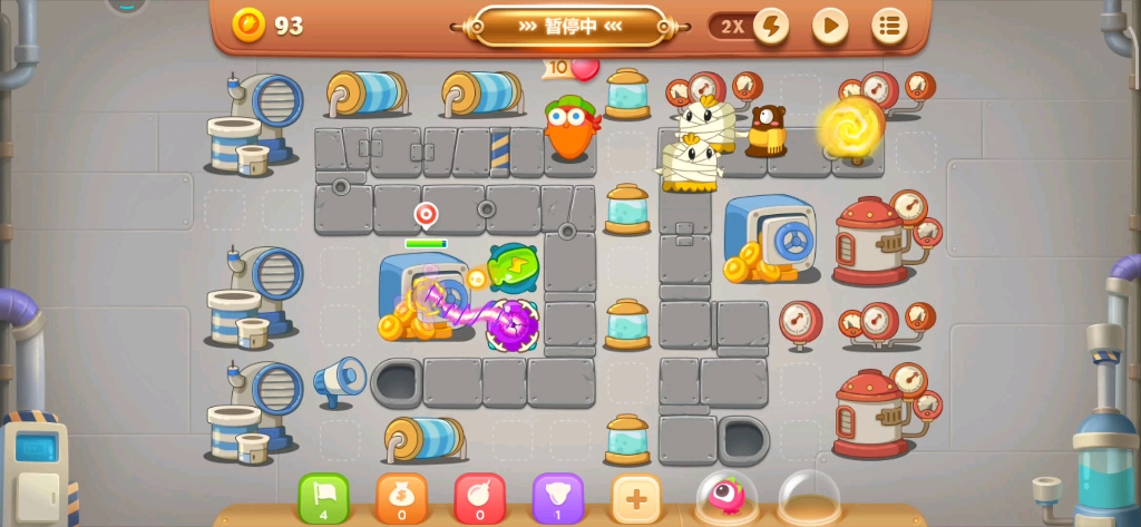 保卫萝卜2中的第55关有什么技巧