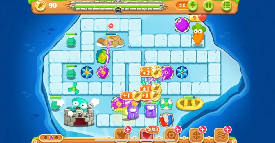 保卫萝卜2第43关的攻略解析一下