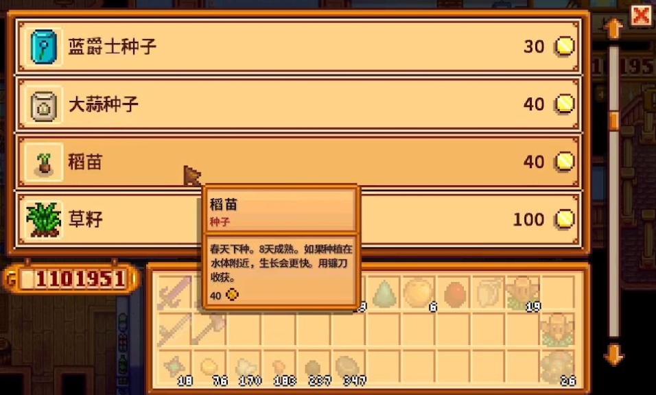 星露谷物语超市买东西有什么要注意的