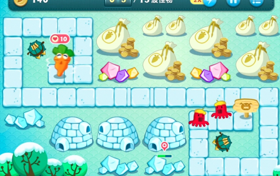 保卫萝卜2第98关的攻略应该如何操作