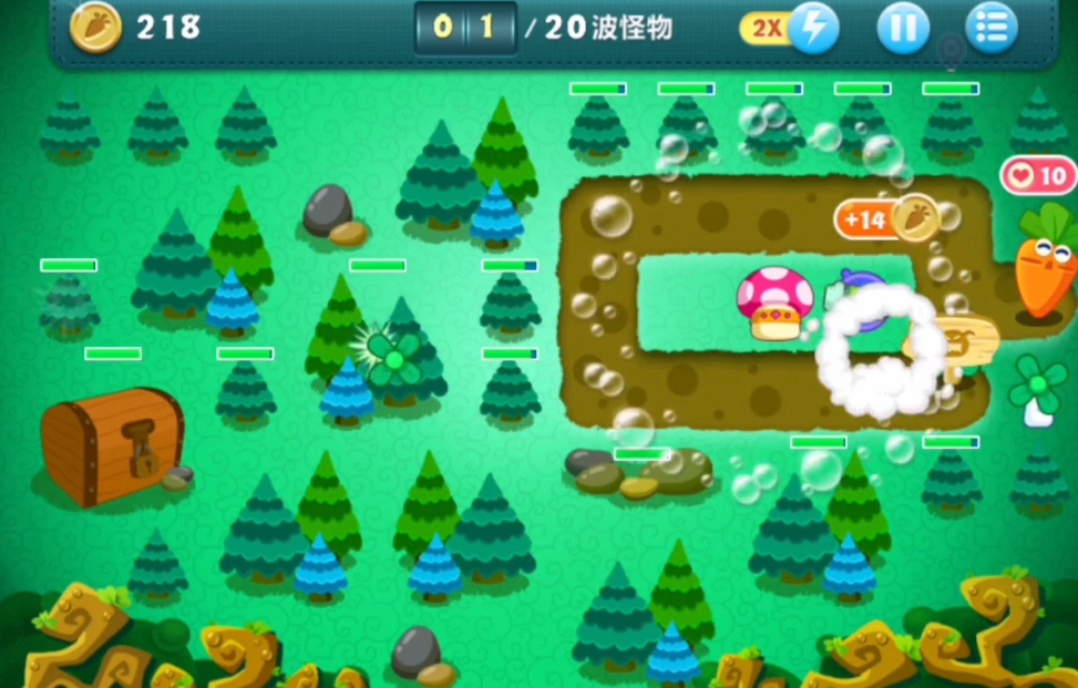 保卫萝卜2第17关有没有金萝卜存在