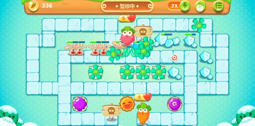 保卫萝卜2第二十二关的赢取要诀是什么