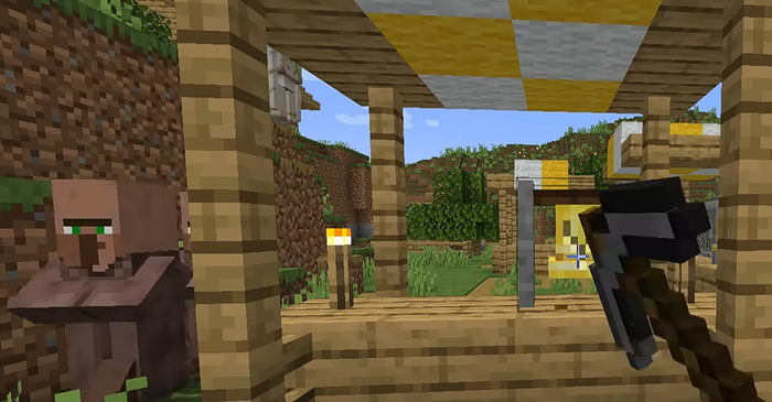 我的世界中如何让村民主动进行战斗