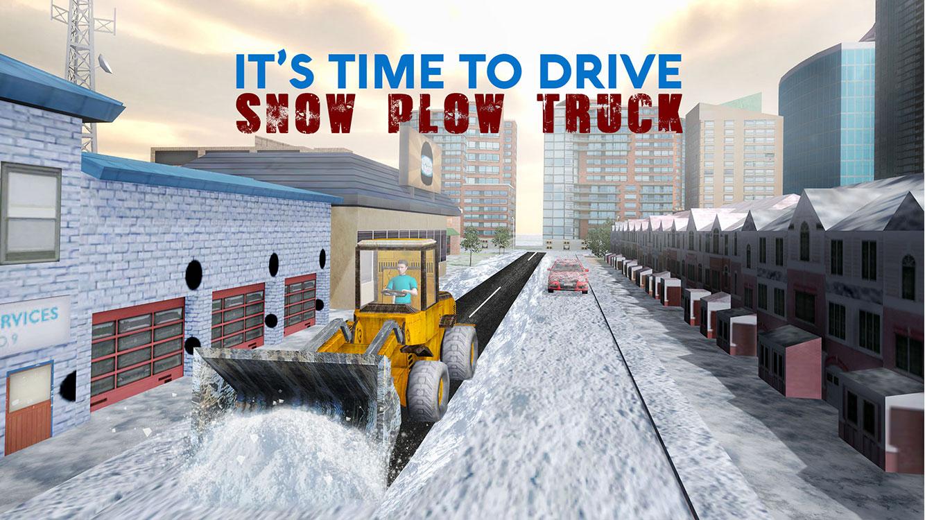 犁型铲雪卡车3d