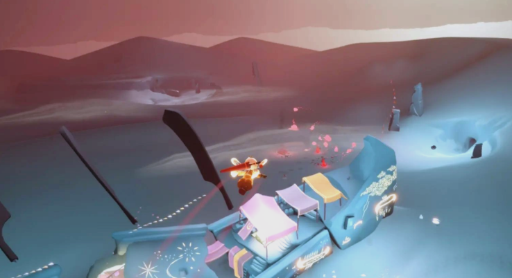 光遇中的魔法彩虹需要怎样操作才能站在上面