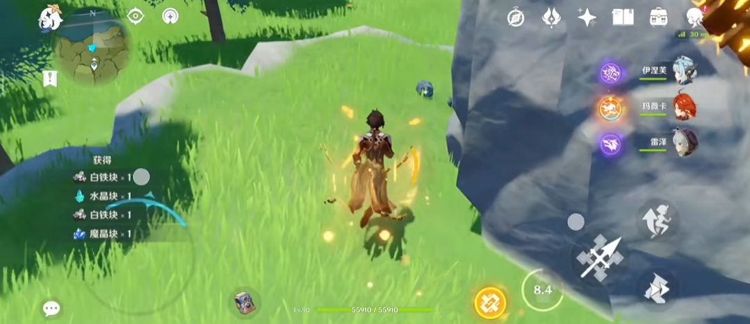 原神如何进入黑岩之困的战斗场景