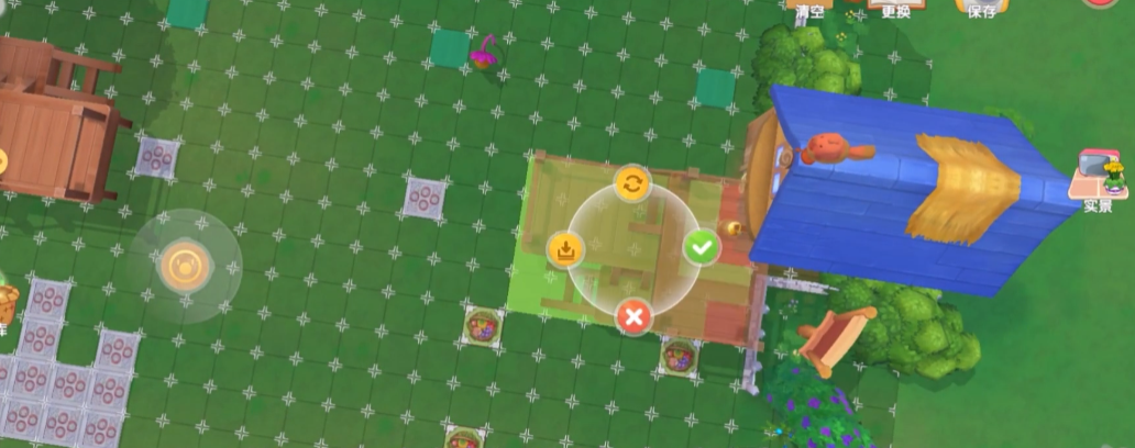 摩尔庄园亭子和桌子之间的连接方式是什么