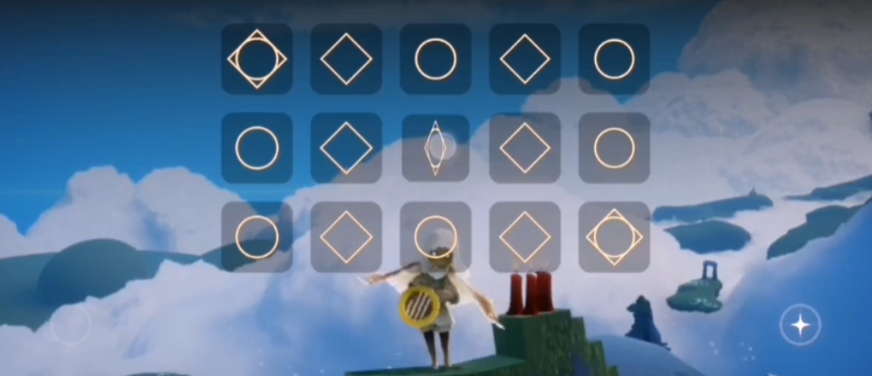 如何在光遇里调整彩虹桥的斜度