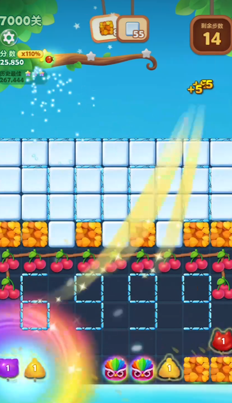 请问如何过开心消消乐第1422关