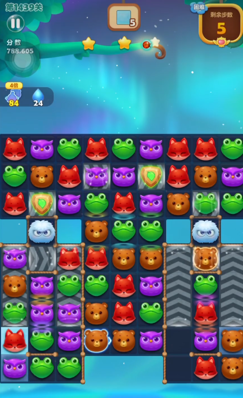 104关的开心消消乐该怎么过