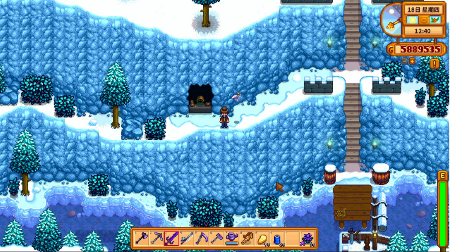 星露谷物语虫洞开启的位置随机吗